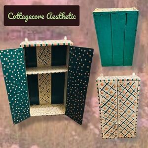 Unique Boho Cottagecore Handmade Wood Pallet Cabinet 19x11